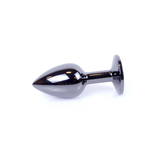 Анальна пробка B - Series HeavyFun Classic Jewellery Dark Silver Plug, діаметр 2,7 см, довжина 7 см, Green