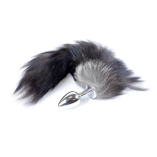 Анальна пробка B - Series HeavyFun Fox Tail , діаметр 2,7 см, довжина 6,5 см, Black