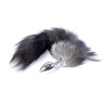 Анальна пробка B - Series HeavyFun Fox Tail , діаметр 2,7 см, довжина 6,5 см, Black