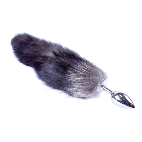 Анальна пробка B - Series HeavyFun Fox Tail , діаметр 2,7 см, довжина 6,5 см, Black