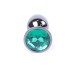 Анальна пробка B - Series HeavyFun Classic Jewellery Dark Silver Plug, діаметр 2,7 см, довжина 7 см, Green