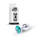 Анальна пробка B - Series HeavyFun Classic Jewellery Silver Plug, діаметр 2,7 см, довжина 7 см, Green