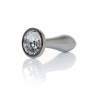 Анальна пробка B - Series HeavyFun Bullet Jewellery Silver Plug, діаметр 2 см, довжина 7,7 см, Clear