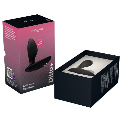 Анальна смарт-вібропробка We-Vibe Ditto+ Satin Black з пультом ДК