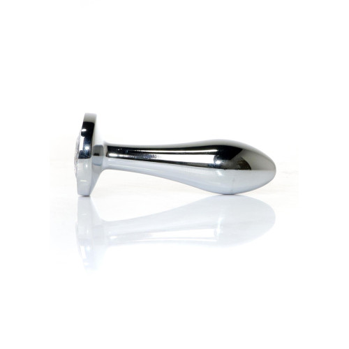 Анальна пробка B - Series HeavyFun Bullet Jewellery Silver Plug, діаметр 2 см, довжина 7,7 см, Clear