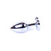 Анальна пробка B - Series HeavyFun Heart Jewellery Silver Plug, діаметр 2,7 см, довжина 7 см, Blue