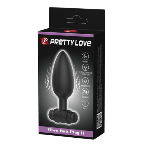 Анальная пробка Pretty Love Vibra Butt Plug II Black