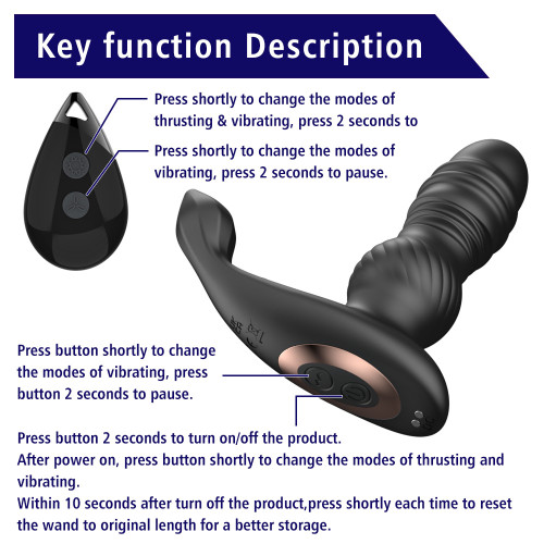 Масажер простати Erospace Men’s Play Thrusting Prostate Massager B4