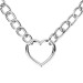 Ошейник с поводком Bedroom Fantasies: Collar with Chain - Silver