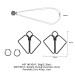 Зажимы для сосков с тяжелой подвеской LOCKINK Nipple Clamps with Heavy Pendant - Grey