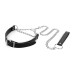 Ошейник с поводком Bedroom Fantasies: Collar with Chain - Silver