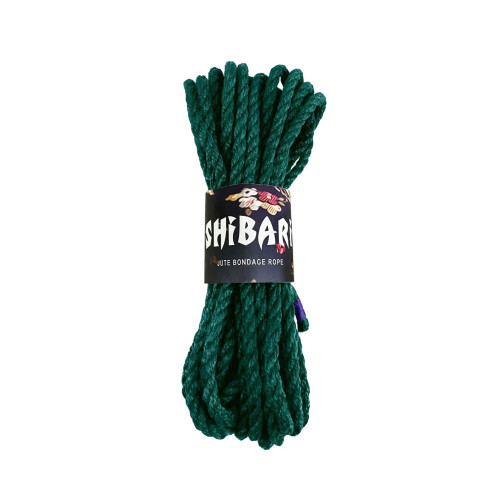 Джутова мотузка для шибарі Feral Feelings Shibari Rope, 8 м зелена