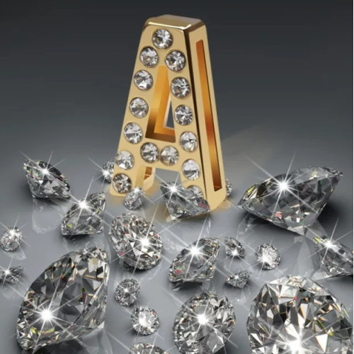 Чокер с золотыми буквами SMD со стразами Lockink Sevanda, кожаный, черный