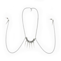 Украшение с цепочками и шипами для сосков Art of Sex – Modesta