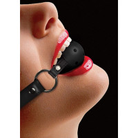 Кляп Ouch! Ball Gag With Leather Straps Black