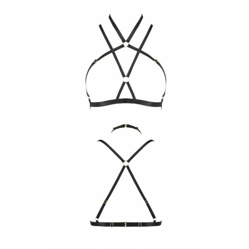 Портупея-стрепы Passion Exclusive Kelis Bra black L/XL