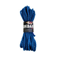 Джутовая веревка для Шибари Feral Feelings Shibari Rope, 8 м синяя