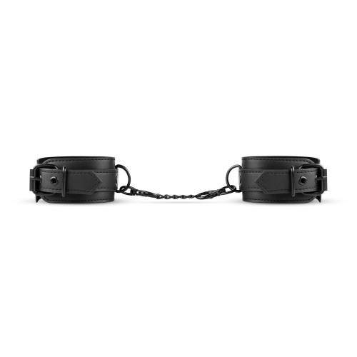 Наручники Bedroom Fantasies: Faux Leather Handcuffs One Size, чорні