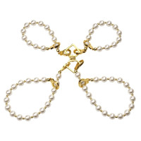 Перлинні наручники та поножі LOCKINK Pearl Handcuffs & Anklecuffs