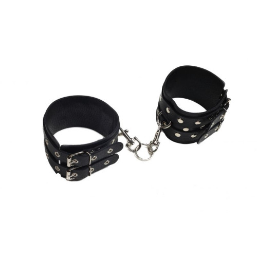 Оковы на лодыжки sLash Leather Double Fix Leg Cuffs, Black