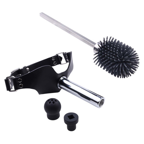 Набор для доминирования LOCKINK SEVANDA Objectification Bathroom Set, маска и 4 насадки