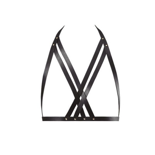 Портупея Bijoux Indiscrets MAZE Halter Bra Harness Черная