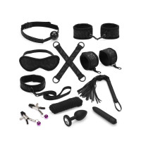 Набор Liebe Seele Black Lace and Neoprene 11pcs Bondage Kit, анальная пробка с кристаллом, вибропуля Набор Liebe Seele Black Lace and Neoprene 11pcs Bondage Kit, анальная пробка с кристаллом, вибропуля