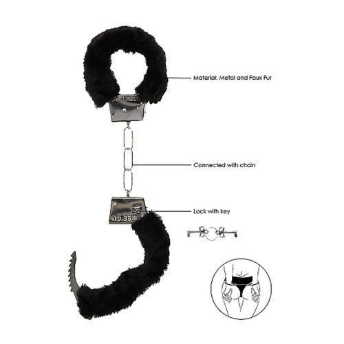 Наручники Ouch! Beginner's Handcuffs Furry Black
