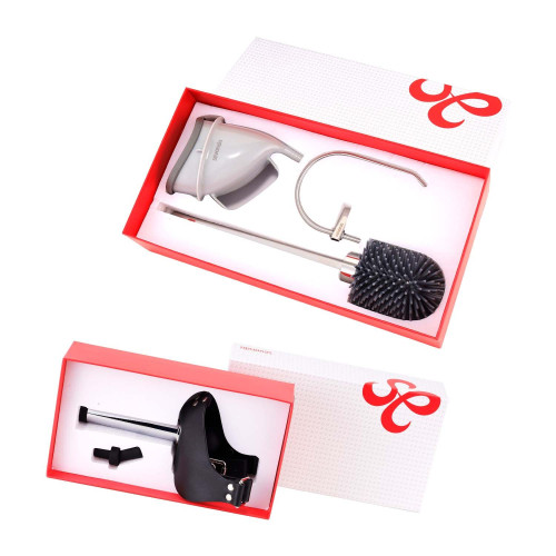 Набор для доминирования LOCKINK SEVANDA Objectification Bathroom Set, маска и 4 насадки