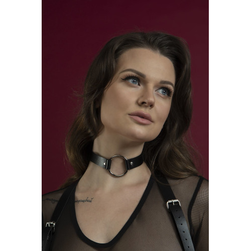 Чокер із кільцем Feral Feelings O-Ring Collar Чорний