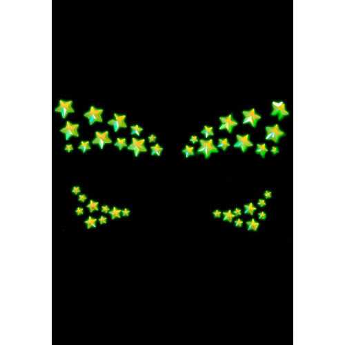 Прикраса-зірочки для тіла Leg Avenue Celeste face jewels sticker, наліпки, світяться у темряві