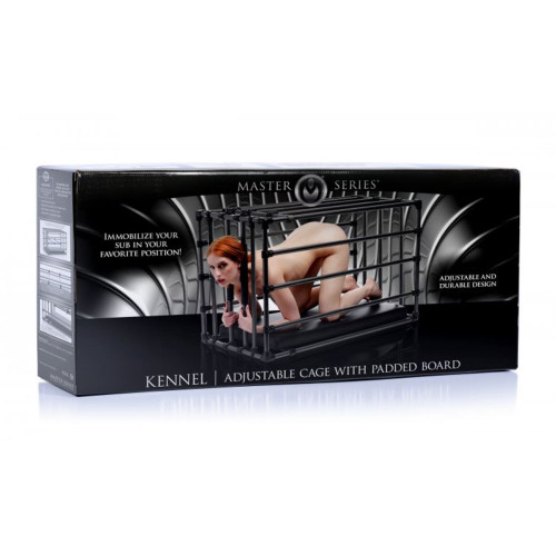 Прочная разборная клетка для наказаний Master Series Kennel Adjustable Bondage Cage