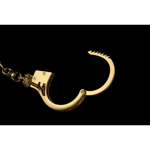 Наручники металлические позолоченные массивные Lockink