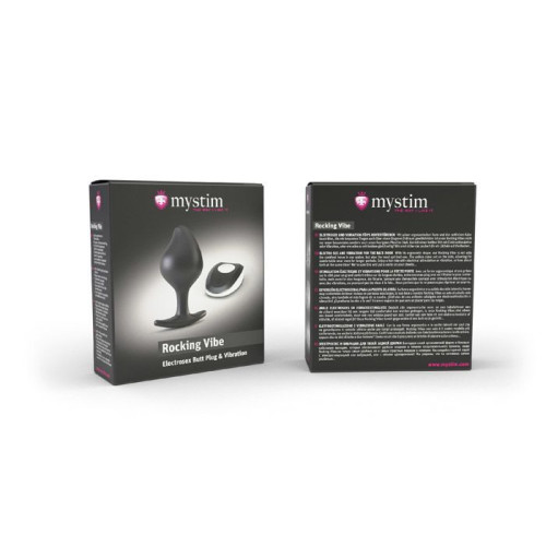 Силіконова анальна пробка Mystim Rocking Vibe з вібрацією та пультом для електростимулятора
