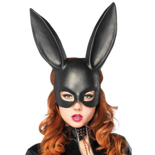 Маска кролика Leg Avenue Masquerade Rabbit Mask Black, длинные ушки, на резинке