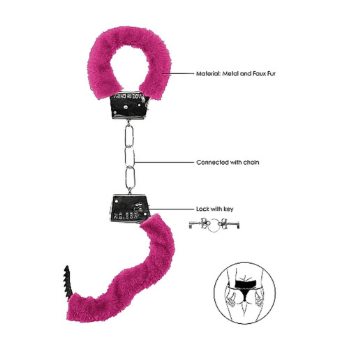 Наручники Ouch! Beginner's Handcuffs Furry Pink