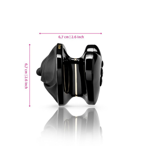 Вібратор для клітора з електростимуляцією Mystim Heart's Desire Black Edition