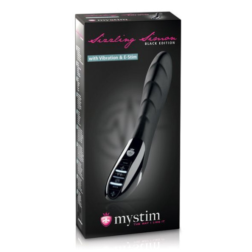 Вибратор с электростимуляцией Mystim Sizzling Simon eStim Миостимулятор Черный