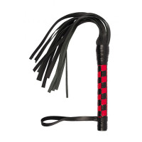 Флогер sLash VIP Leather Flogger, Black/Red