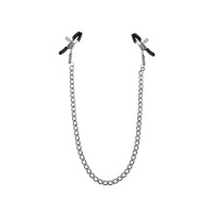 Зажимы для сосков с цепочкой Feral Feelings - Nipple clamps Classic, серебро/черный Зажимы для сосков с цепочкой Feral Feelings - Nipple clamps Classic, серебро/черный