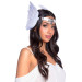 Повязка на голову с крыльями Leg Avenue Feather headband White, перья и натуральная кожа