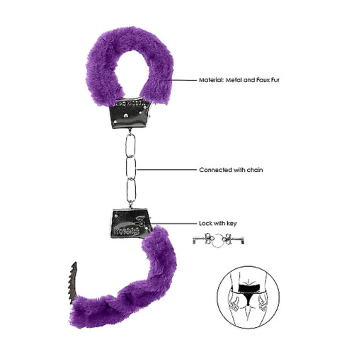 Наручники Ouch! Beginner's Handcuffs Furry Purple