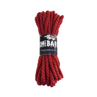 Хлопковая веревка для Шибари Feral Feelings Shibari Rope, 8 м Красная