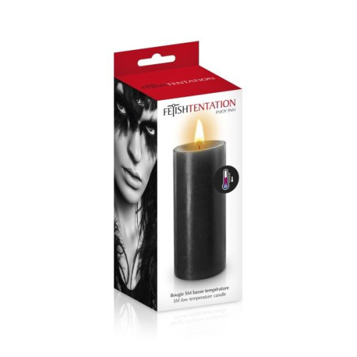 БДСМ cвеча низкотемпературная Fetish Tentation SM Low Temperature Candle Черная