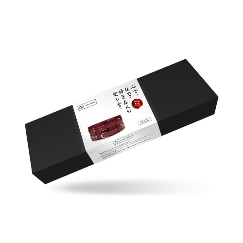 Кожаный пояс для бондажа Liebe Seele Wine Red Waist Cuff, L Size