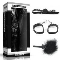 Набір БДСМ LoveToy Deluxe Bondage Kit (кляп, наручники, пір'їнка)