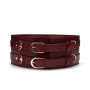 Шкіряний пояс для бондажу Liebe Seele Wine Red Waist Cuff, L Size