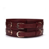 Кожаный пояс для бондажа Liebe Seele Wine Red Waist Cuff, L Size