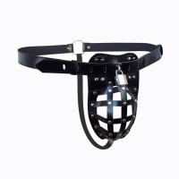 Мужской пояс верности Art of Sex – Vartal, натуральная кожа