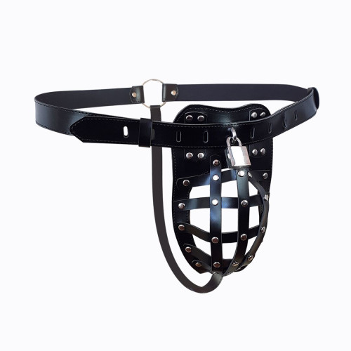 Мужской пояс верности Art of Sex – Vartal, натуральная кожа